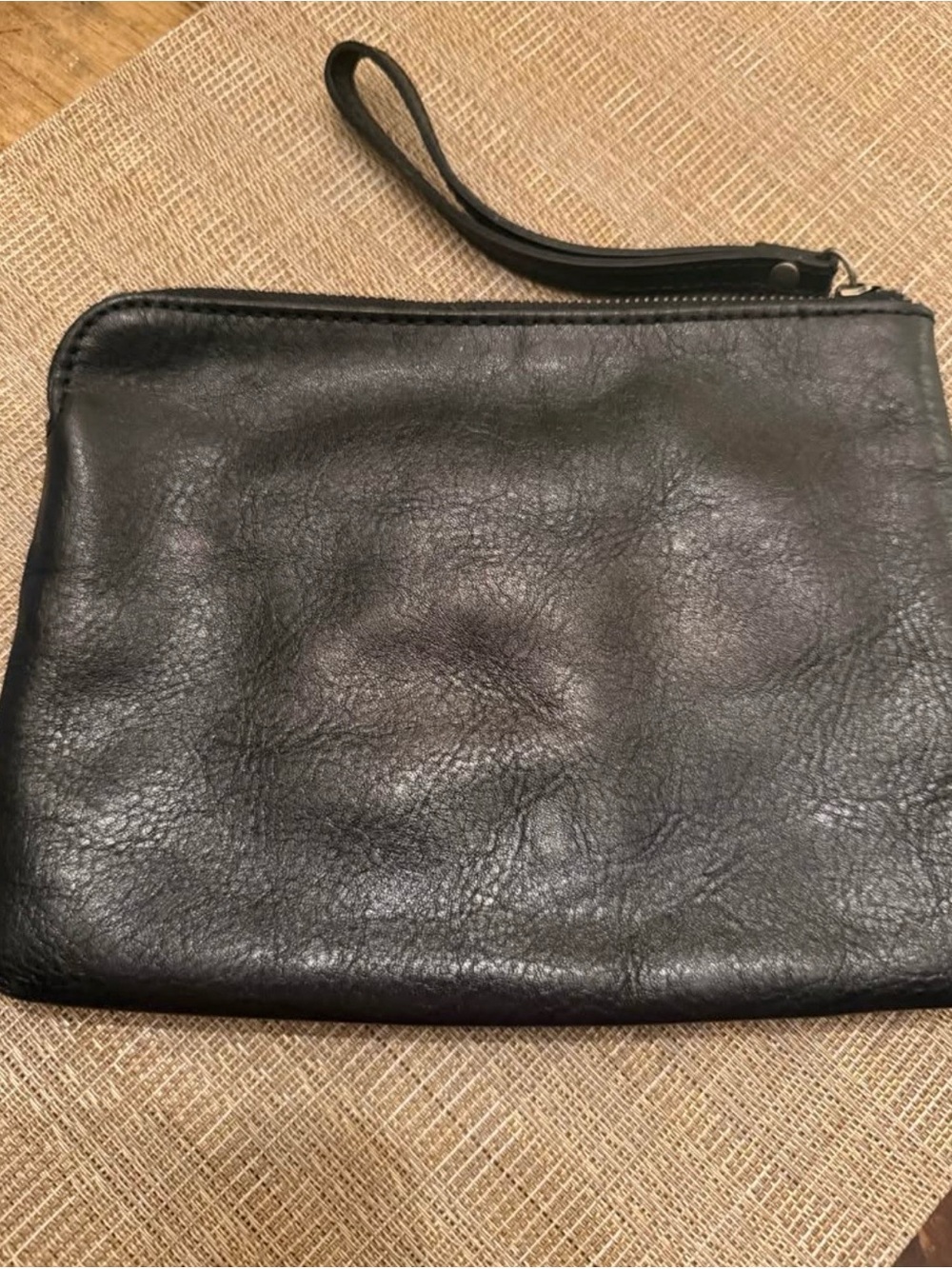 Patricia Nash-Embossed Floral Leather Wristlet Clutch - Black - Picture 3 of 7